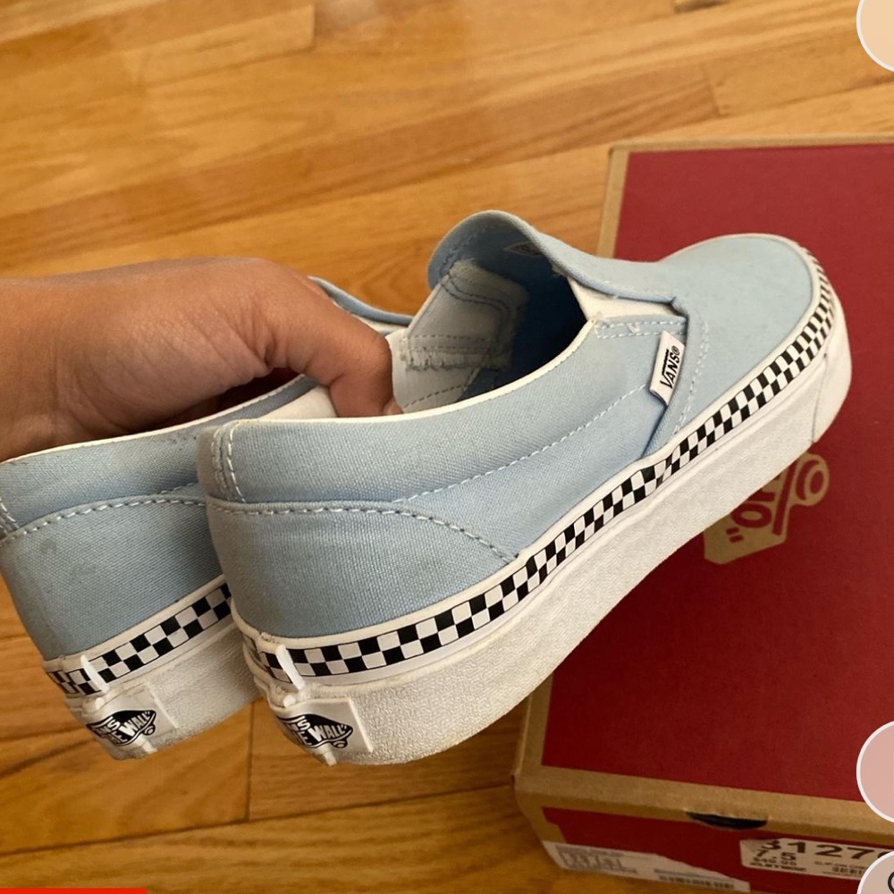 Vans Slip On Checked Foxing Blue